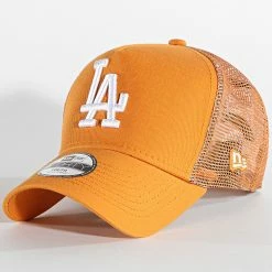Sortie 🥰 Casquette Trucker Enfant 9Forty League Essential Los Angeles Dodgers Orange de New Era 👏