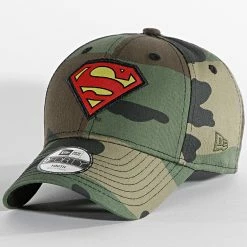 Meilleure vente 🛒 Casquette Enfant 9Forty Character Superman Camouflage Vert Kaki de New Era 👏