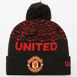 Nouveau 😍 Bonnet Marble Bobble Cuff Manchester United Noir de New Era 🥰