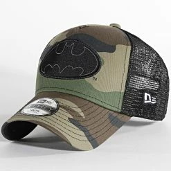 Budget ✔️ Casquette Trucker Enfant 9Forty Character Batman Camouflage Vert Kaki de New Era 🧨