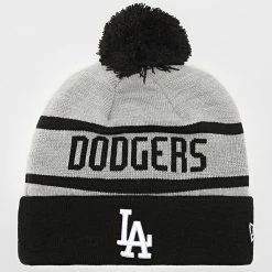 De gros 🛒 Bonnet Jake Los Angeles Dodgers 60284998 Noir Gris de New Era 🎁