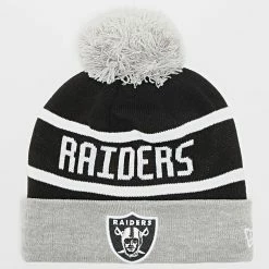 Vente flash 🥰 Bonnet Jake Cuff Las Vegas Raiders Noir Gris Chiné de New Era ✔️