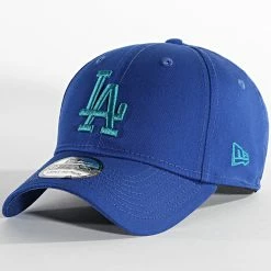 Promo 🔔 Casquette Fitted 39Thirty League Essential Los Angeles Dodgers Bleu Roi de New Era 😍