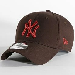 Bon marché 🎁 Casquette Fitted 39Thirty League Essential New York Yankees Marron de New Era 🌟