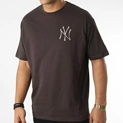 Nouveau 🛒 Tee 👕 Shirt New York Yankees 60297779 Marron de New Era 🌟
