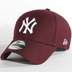 De gros 🔥 Casquette 9Forty Diamond Era New York Yankees Bordeaux de New Era ⌛