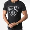 Grosses soldes ✨ Tee 👕 Shirt Outline Logo Brooklyn Nets Noir de New Era 🔔