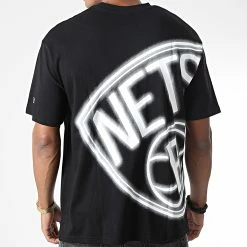 Promo 🧨 Tee 👕 Shirt Large Neon Brooklyn Nets Noir de New Era ⭐