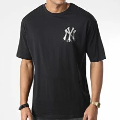 Sortie 🧨 Tee 👚 Shirt Metallic New York Yankees Noir Argenté de New Era 😀