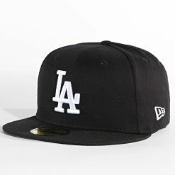 Acheter ✨ Casquette Fitted 59Fifty Side Patch Los Angeles Dodgers Noir de New Era ⌛
