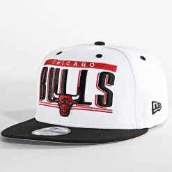 Remise ⌛ Casquette Snapback Retro Title Chicago Bulls Blanc de New Era 🤩