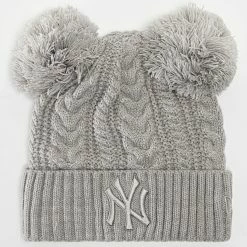 Bon marché ⭐ Bonnet Femme Double Pom New York Yankees Gris de New Era 🛒