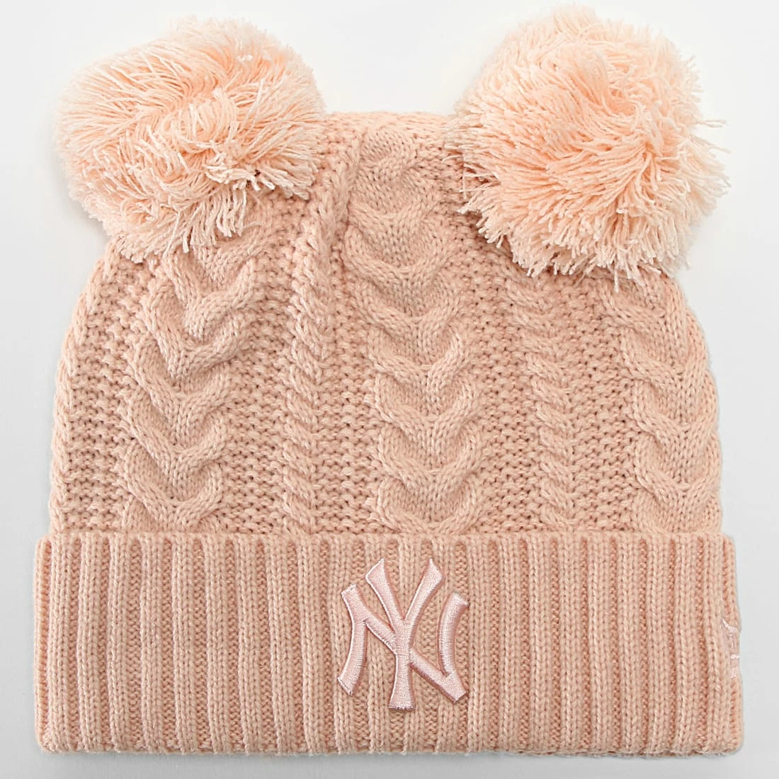 Promo 😀 Bonnet Femme Double Pom New York Yankees Rose de New Era 😉 1 Promo 😀 Bonnet Femme Double Pom New York Yankees Rose de New Era 😉