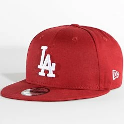 Nouveau 🧨 Casquette Snapback 9Fifty League Essentials Los Angeles Dodgers Bordeaux de New Era 🥰