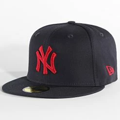Meilleure vente ⌛ Casquette Fitted 59Fifty Patch New York Yankees Bleu Marine de New Era 🛒