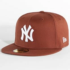 Meilleur prix 🔥 Casquette Fitted 59Fifty Patch New York Yankees Marron de New Era ⌛