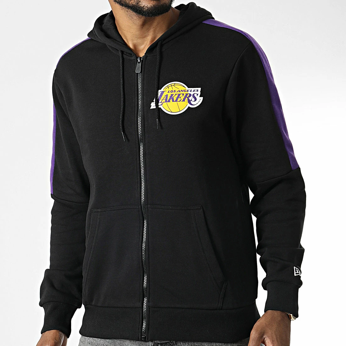 Meilleur prix 👍 Sweat Capuche Panel Los Angeles Lakers Noir de New Era 😍 3 Meilleur prix 👍 Sweat Capuche Panel Los Angeles Lakers Noir de New Era 😍 – Image 3