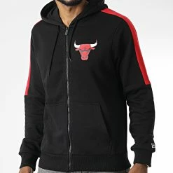 Budget 🤩 Sweat Capuche Panel Chicago Bulls Noir de New Era ⌛