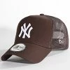 Nouveau 🛒 Casquette Trucker 9Forty League Essential New York Yankees Marron de New Era 🎉