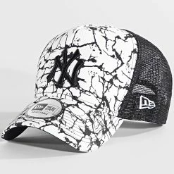 Meilleure affaire ⭐ Casquette Trucker Marble Print New York Yankees Noir Blanc de New Era ✨