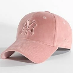 Vente flash ❤️ Casquette ⚾ Baseball Femme 9Forty Velours New York Yankees 60292441 Rose de New Era 🎉