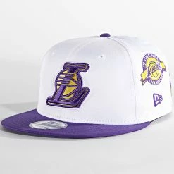 Nouveau ⌛ Casquette Snapback 9Fifty Los Angeles Lakers 60292477 Blanc Violet de New Era 🌟