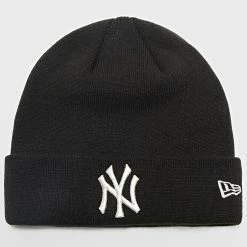 Sortie ✨ Bonnet Femme Metallic Cuff New York Yankees Noir de New Era 🧨