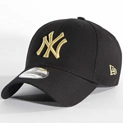Meilleure affaire 👏 Casquette 9Forty New York Yankees Metallic 60292552 Noir Doré de New Era ✔️