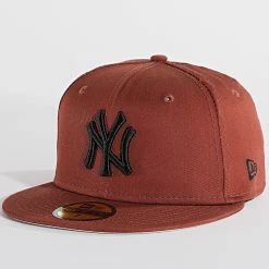 Meilleure vente 🧨 Casquette Fitted 59Fifty League Essential New York Yankees Marron de New Era 🧨