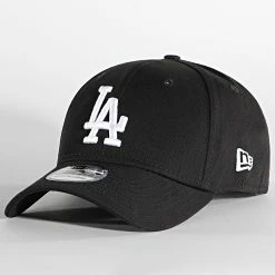 De gros ✔️ Casquette Fitted 39Thirty League Essential Los Angeles Dodgers Noir Blanc de New Era ⌛